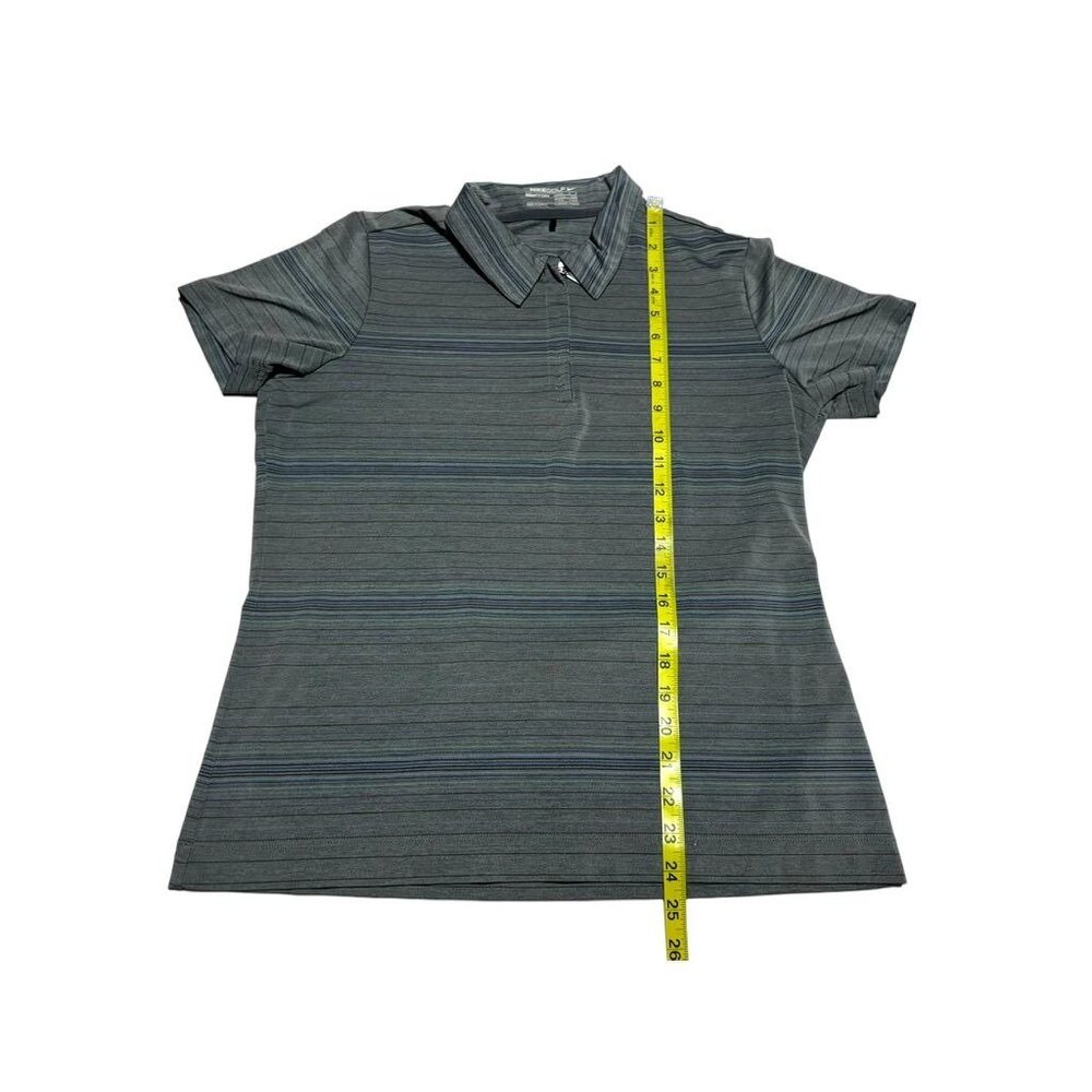 Nike Golf Gray Striped Polo Size Large - Picture 3 of 6